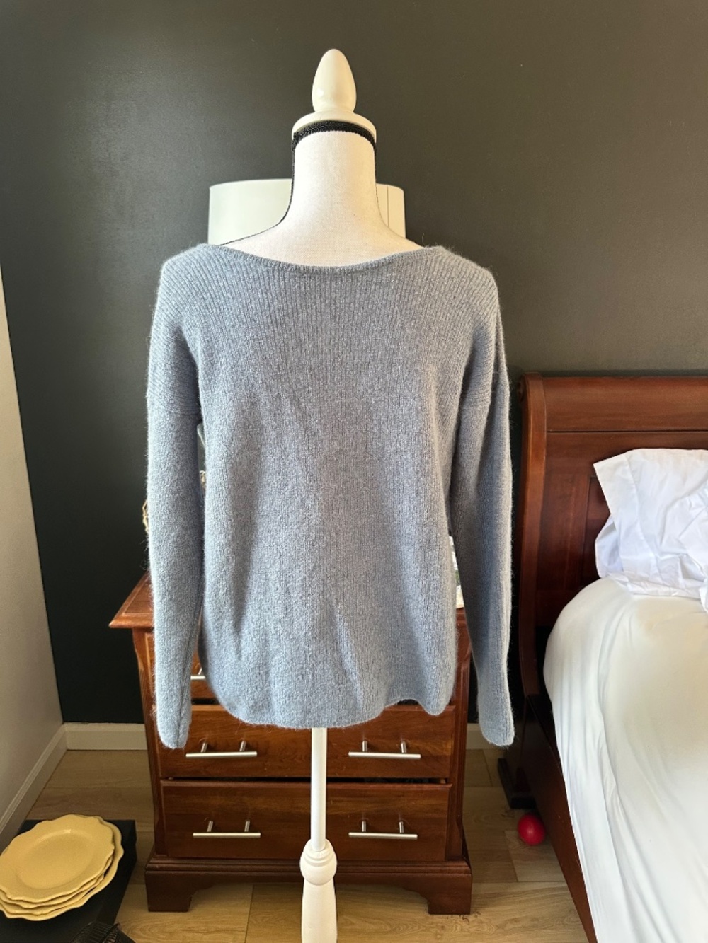 Sezane Blue Gray Cardigan - Sz - S - Picture 3 of 4